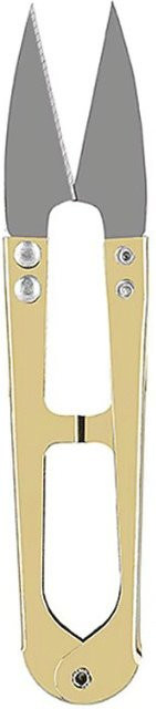 Kleine Scheren aus Metall in Gold als Webwerkzeug und Modeaccessoire - Bild 1