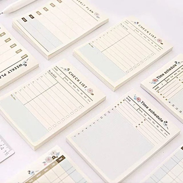 Kawai Briefpapier Notizbuch mit blauem Vogel und Blumenmuster, liniertes Softcover für Studenten und Schule, Blau - Bild 1