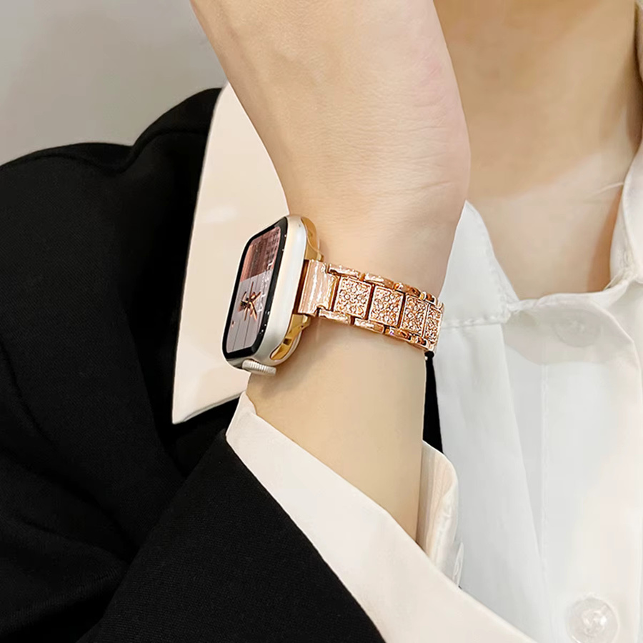 TINUORA Uhrenarmband Legierung, Diamant, Roségold, Damen - Bild 2