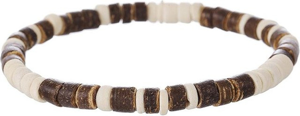 Armband Herren, Holzperlen, Blau, Weiß