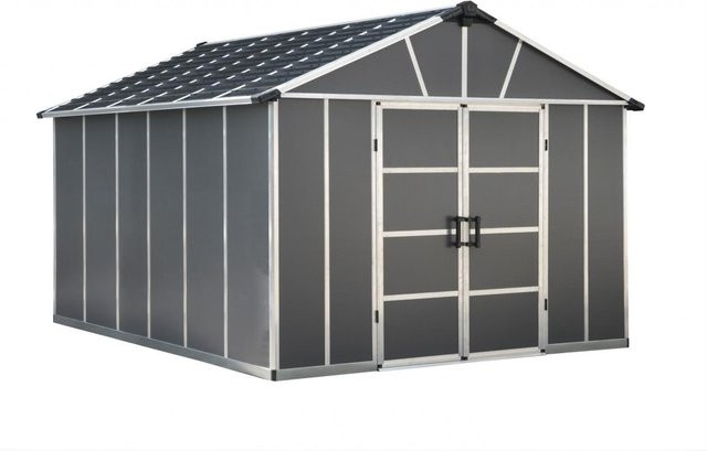 Palram Canopia Yukon Gartenhaus mit Satteldach in Anthrazit B/T/H: 330 x 400 x 210 cm - Bild 2