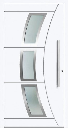 KNOCK Aluminium-Haustür DUBLIN in Weiß mit Glaseinsatz und RC2-Schutz - Bild 1
