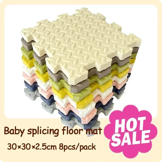 DHDH Baby-Spielmatte aus Puzzleteilen in Tiefblau, 2,5 cm dick - Bild 1