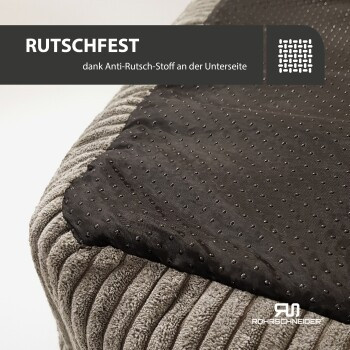 Rohrschneider Katzenbett aus Cord in Beige mit waschbarem Bezug und integriertem Spielzeug - Bild 3