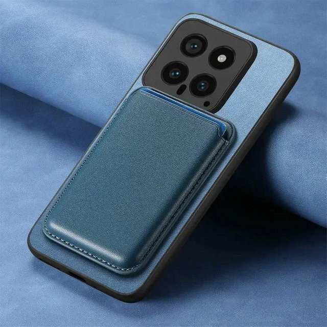 Xiaomi 2-in-1 Ledertasche mit abnehmbarem Kartenfach und magnetischer Abdeckung für Xiaomi 14T Pro 14T 13T 14 Ultra in Blau - Bild 1