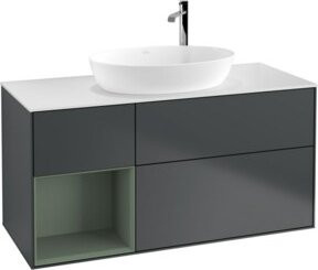 V&B Waschtischunterschrank Finion in Grau lackiert, Breite: 120 cm, Tiefe: 50,1 cm, Höhe: 50,1 cm - Bild 1