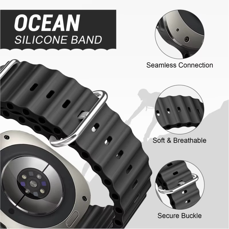 KILPILLS Uhrenarmband Silikon, Schwarz, Unisex - Bild 6