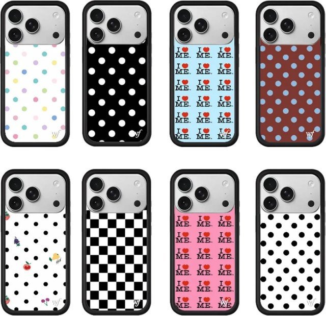 Potdemiel Handyhülle mit Wildblumen-Design und Polka Dots für iPhone 17 16 15 14 13 12 Pro Max Plus und 17 Pro - Bild 1