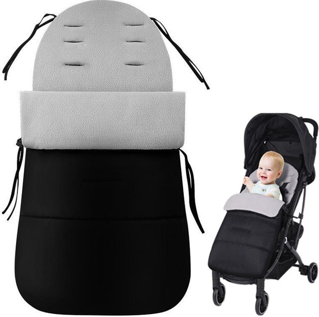 Wosawe Outdoor Sports Kinderwagen Schlafsack Fußsack Winddicht und Wasserdicht in Grau - Bild 1