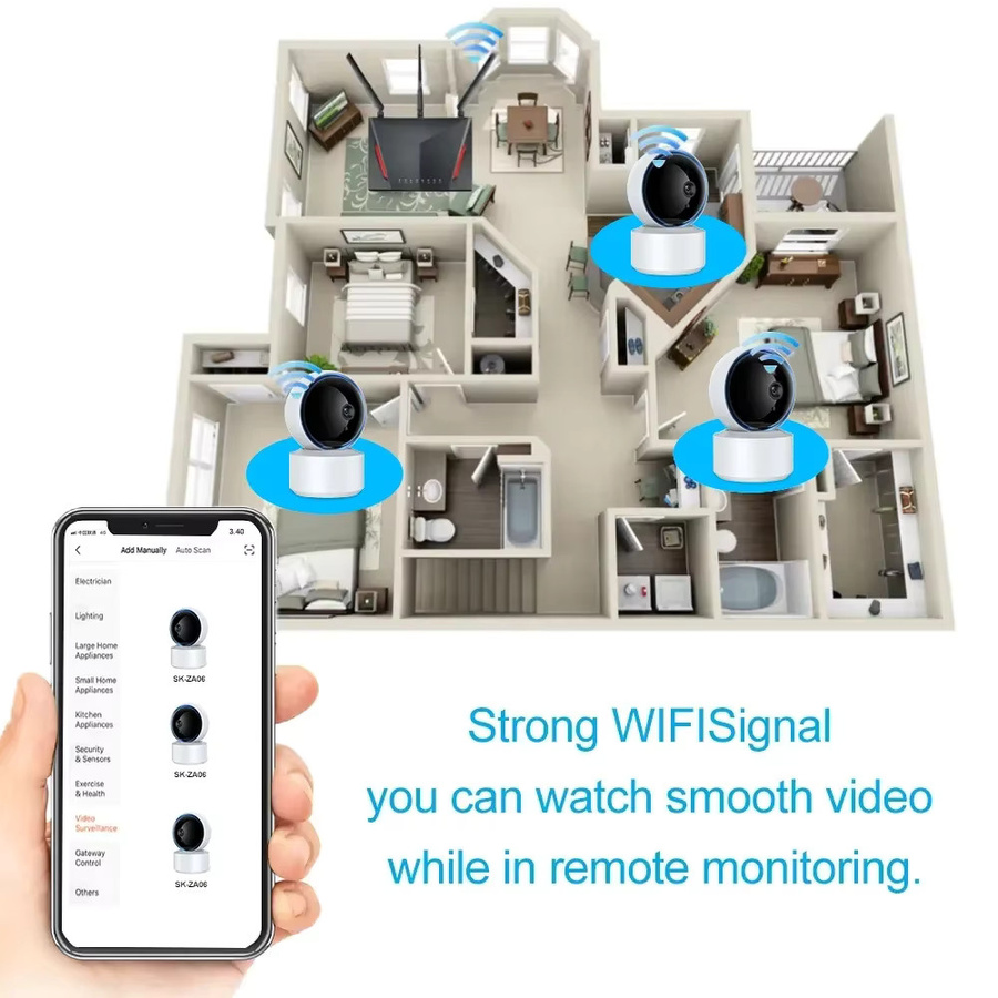 Tuya WLAN IP-Kamera 2MP mit Nachtsicht, 2-Wege-Audio und Auto-Tracking in Weiß - Bild 5