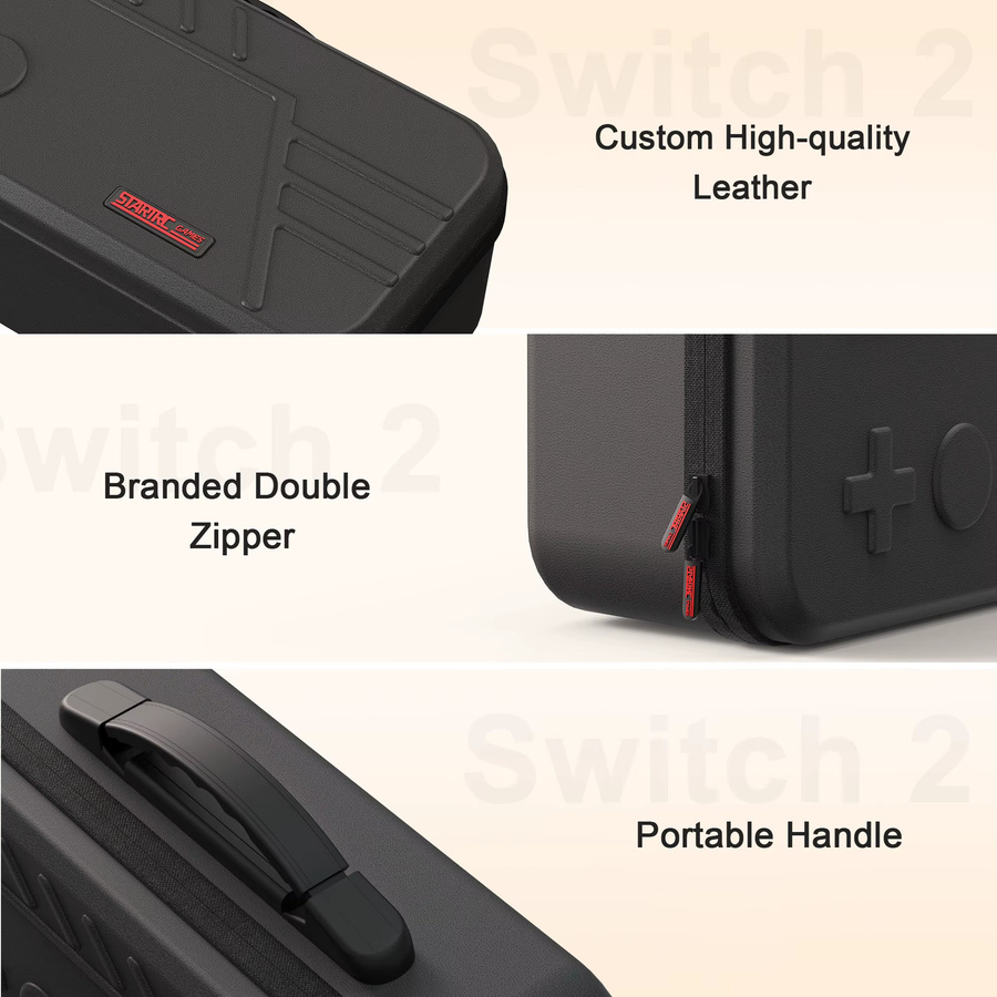 DEVASO Aufbewahrungsbox für Switch 2 Spielkonsole und Pro Controller, schwarze Schutzbox für Zubehör und Rucksack - Bild 5