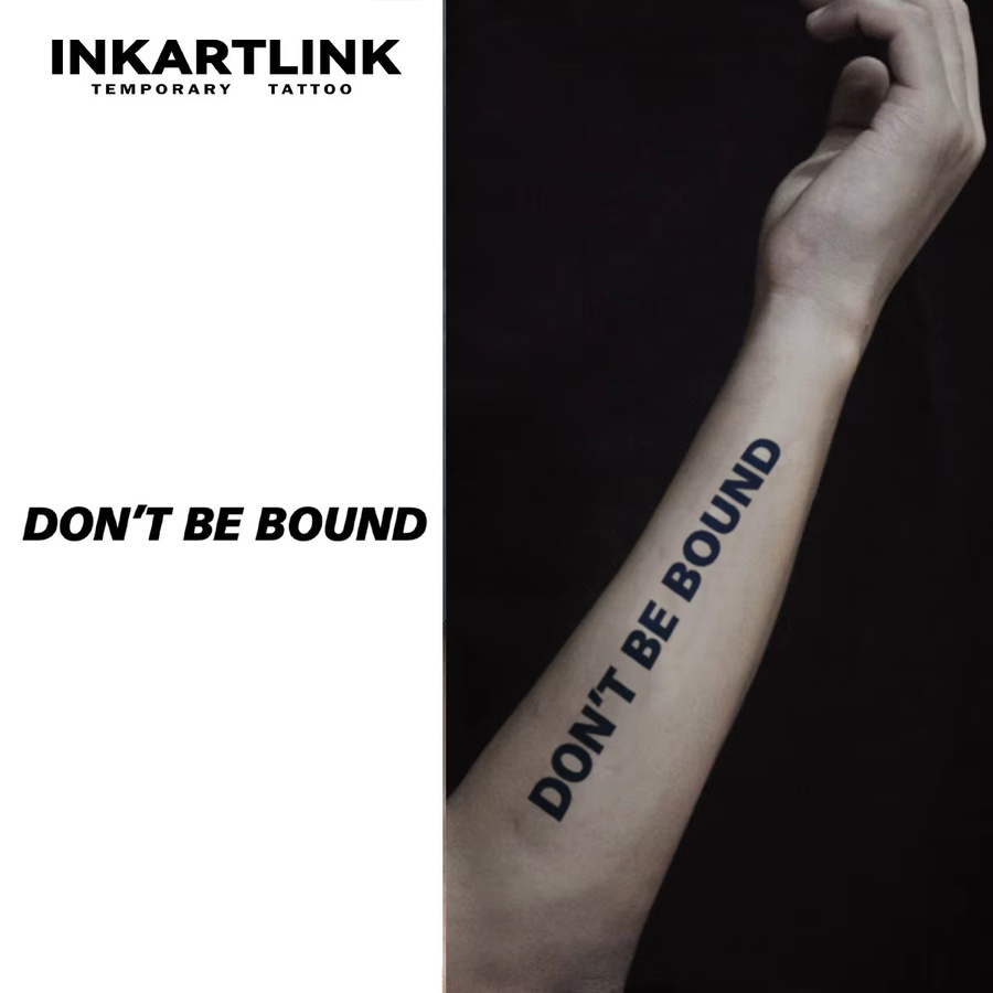 INKARTLINK Tattoo-Patch Don't Be Bound, temporär, wasserfest - Bild 3