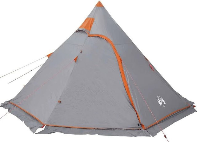 vidaXL Tipi-Campingzelt für 5 Personen in Grau, wasserdicht - Bild 1