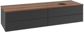 V&B Waschtischunterschrank Antao mit Frontstruktur in Weiß oder Blau, B: 160 cm, T: 50 cm - Bild 1
