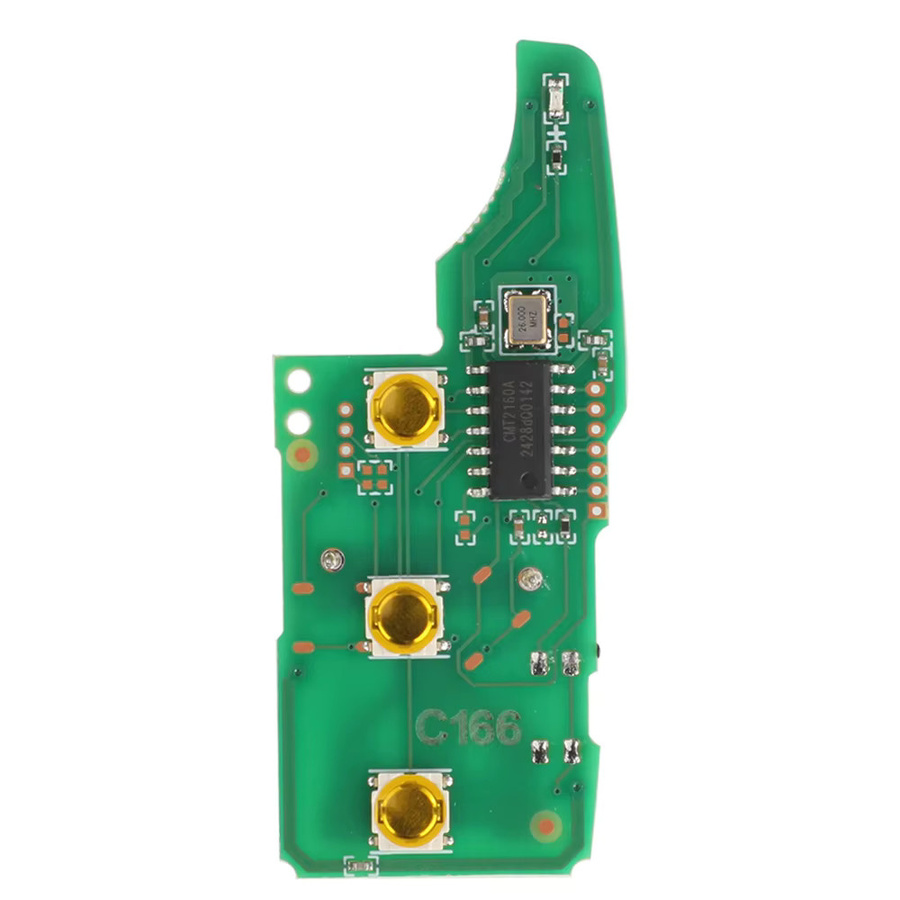 Jingyuqin Fernbedienungsschlüsselplatine mit ID48-Chip für VW/VOLKSWAGEN Caddy Eos Golf Jetta Beetle Polo Up Tiguan Touran in Grün - Bild 2