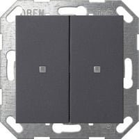 Gira One und KNX System 55 Taster mit zweifacher Wippe in Anthrazit und Schwarz - Bild 1