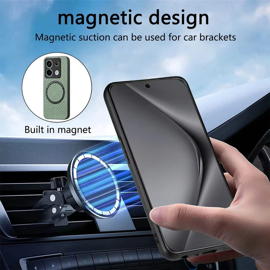 Luxus Magnet Wireless Charge Schutzhülle für Xiaomi Redmi Note 15 14 13 12 11 Pro Plus 5G sowie Redmi 15C 14C 13C 12s in Braun und Grün - Bild 2
