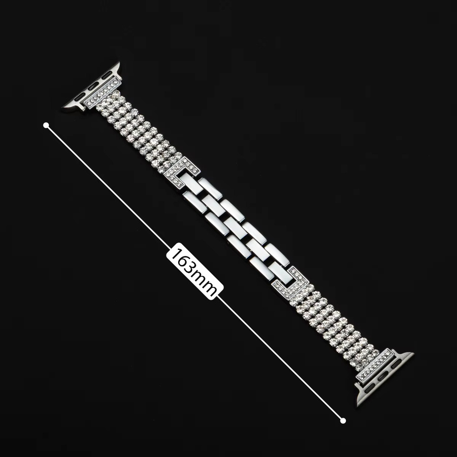 OAKCHARM Uhrenarmband Edelstahl, Silber, Diamant, Zirkonia, Damen - Bild 2