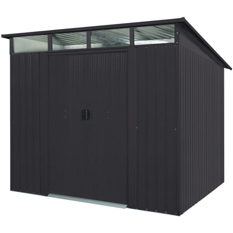Pergart Gerätehaus Lübeck 86 aus Metall in Anthrazit Grau B/H/T: 238 x 203 x 194 cm - Bild 10