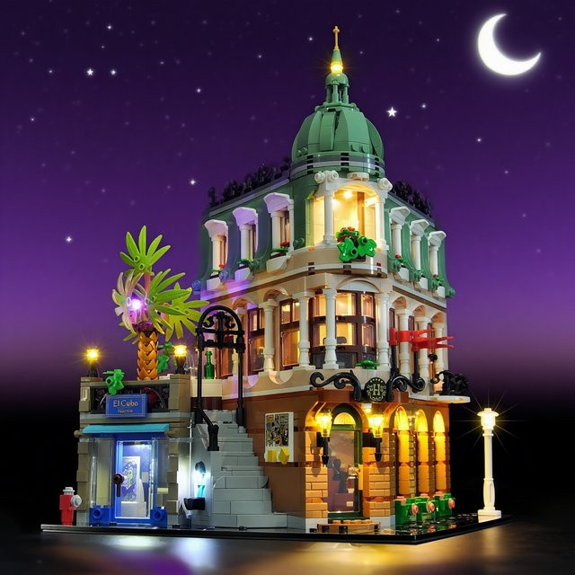 MAXCXT LED-Beleuchtung für LEGO 10297 Boutique Hotel mit Batteriebox in Warmweiß - Bild 1