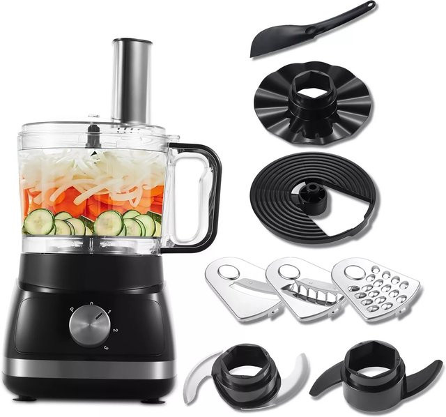 Topstrong 8-in-1 Fleischwolf Küchenmaschine mit 800W und 3 Geschwindigkeiten in Schwarz - Bild 1