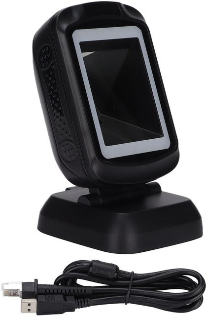Honor Electronics Desktop-Barcodescanner mit LED-Rotlicht, 2D-Barcode-Scanner, grau - Bild 1