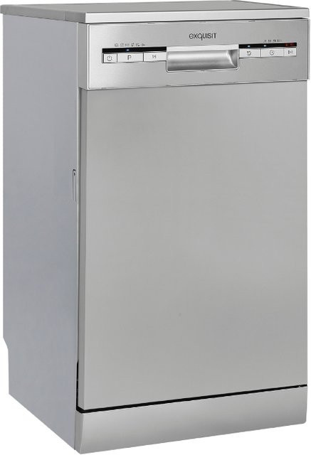 Exquisit Geschirrspüler GSP59109-030E in Silber, freistehend mit Aquastop und Glas-Schutz - Bild 1