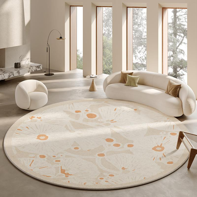 Runder Teppich Karpetti in modernem geometrischem Design, waschbar und anti-Rutsch, Durchmesser: 80 cm - Bild 1