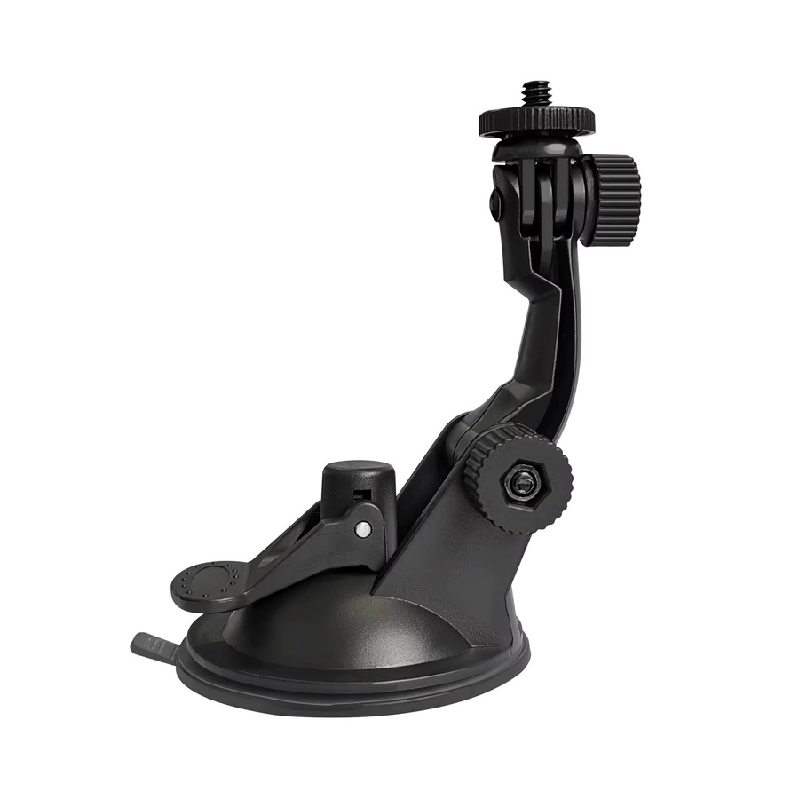 Saugnapf-Halterung für GoPro Hero 13, DJI OSMO Action 4, Action 3 und Insta360 Kameras in Schwarz zur Befestigung an der Windschutzscheibe - Bild 2