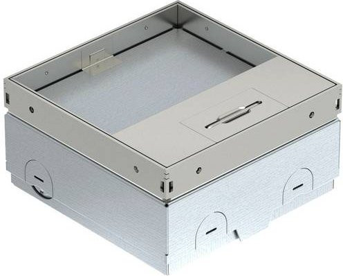 OBO Bettermann UDHOME-ONE GV15V Bodensteckdose in Silber, B/T/H: 14,0 x 7,5 x 14,0 cm - Bild 1
