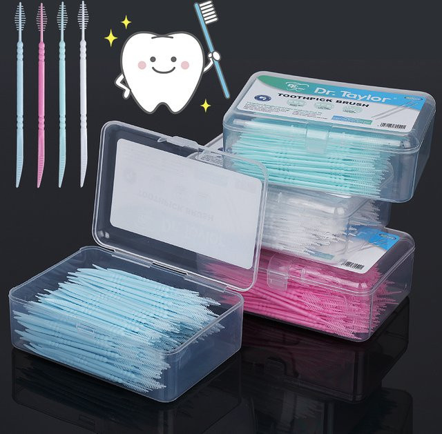 JIECARE Interdentalbürste, doppelseitig, 300 Stück - Bild 1