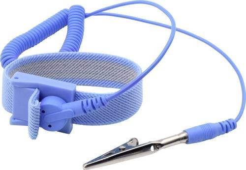 Quadrios ESD-Handgelenkband Blau mit 10mm Druckknopf - Bild 1