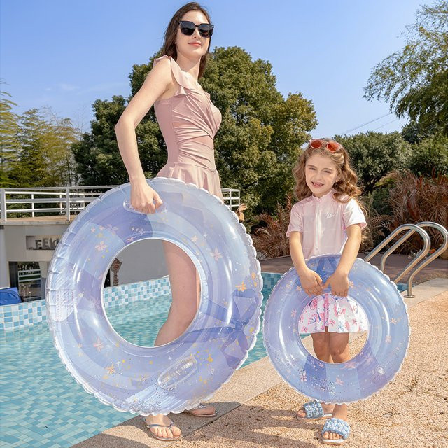 CatXaa Schwimmring mit Schleife, Glitzer-Pailletten, Kunststoff, PVC - Bild 1