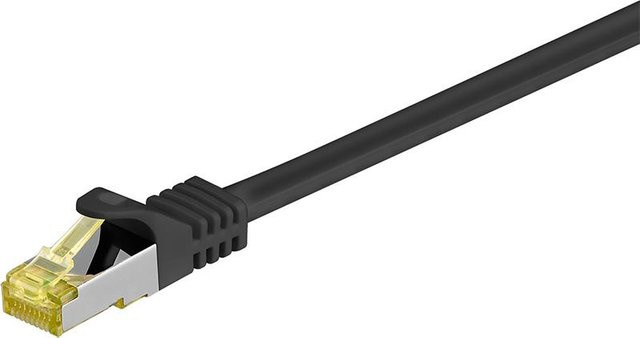 Wentronic Cat.7 Ethernet LAN Rohkabel Schwarz 25m S/FTP mit RJ-45 Steckern - Bild 1