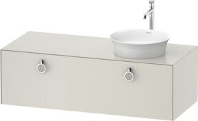 Duravit Waschtischunterschrank White Tulip in Nordweiß matt, Wandmontage, Breite: 130 cm, Tiefe: 55 cm, Höhe: 40,8 cm - Bild 1