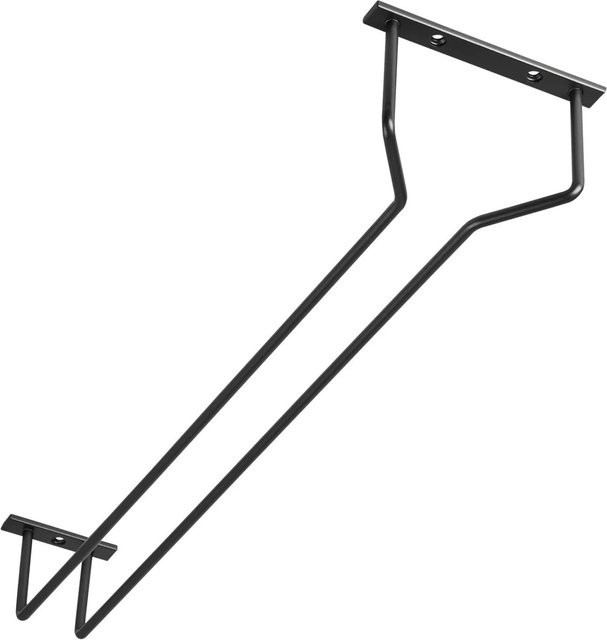 SOTECH Gläserhalter für eine Glasreihe in Schwarz, Wandmontage, B/T/H: 12,0 x 50,0 x 7,0 cm - Bild 1