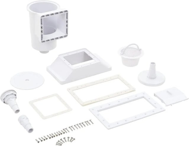 vidaXL Breitmaul-Pool-Skimmer 11-teiliges Set für Aufstellbecken, Weiß, B/T/H: 34,3 x 25 x 30,5 cm - Bild 1