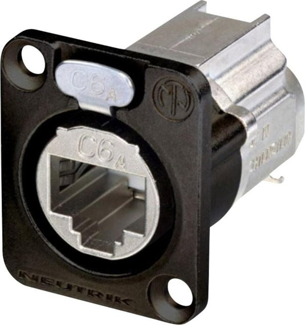 Neutrik etherCON D Serie RJ45 Datensteckverbinder Buchse Schwarz NE8FDX-Y6-B 8P8C Ethernet LAN - Bild 1