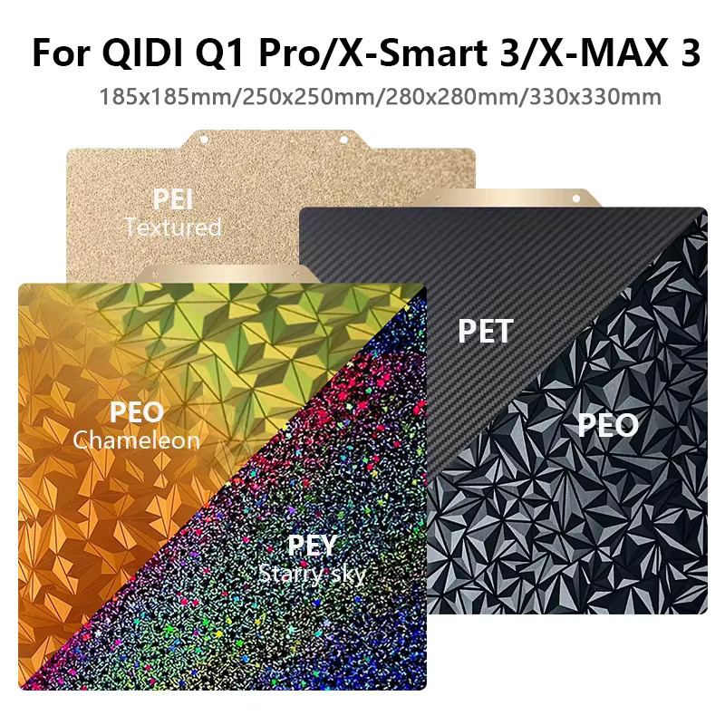 ZANYAPTR Chameleon Magnetbett PEY PEO doppelseitig für QIDI Q1 Pro X-Smart 3 X-MAX 3 in Multicolour - Bild 5