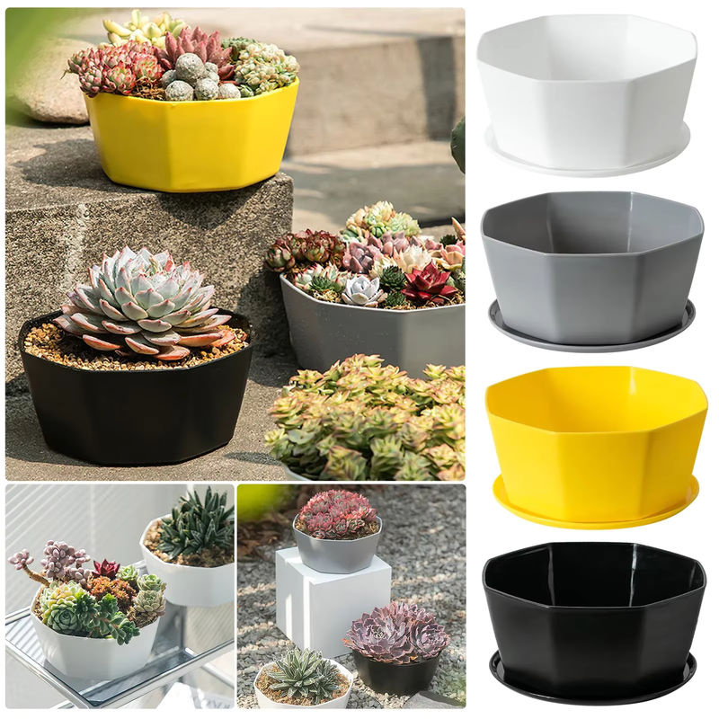 Blumentöpfe für Garten, Zimmer und Outdoor in Schwarz, B/T/H: 15,0 x 6,5 x 6,5 cm - Bild 2