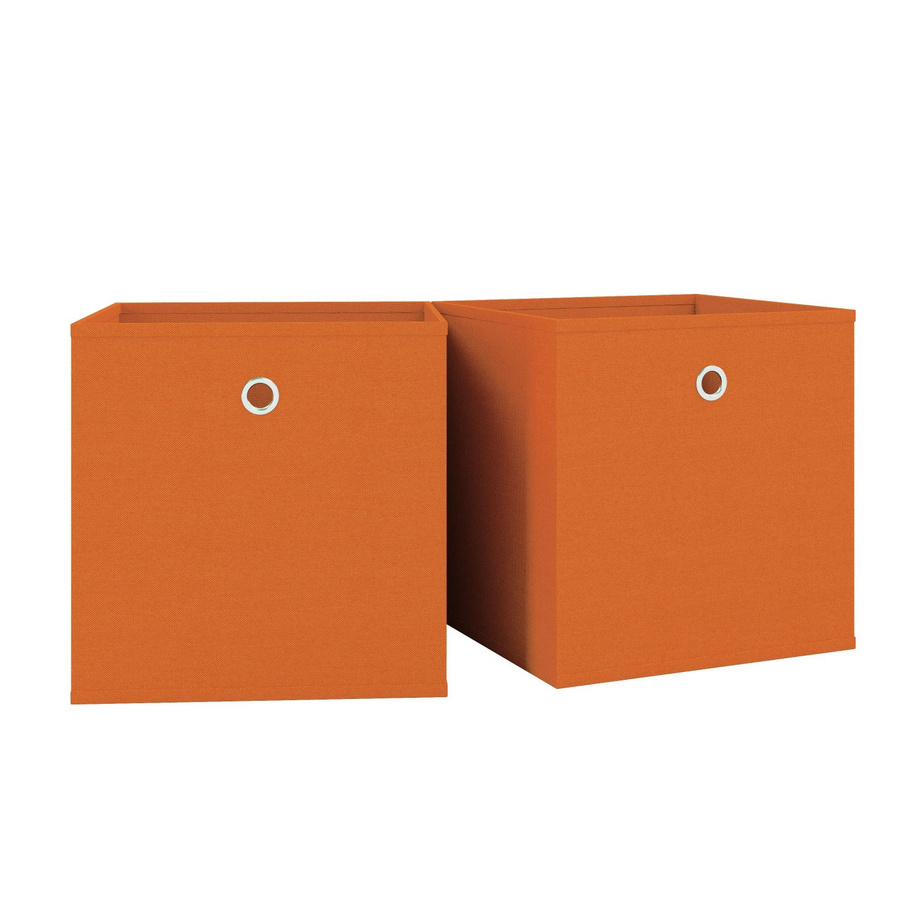 VCM Boxas Stoffbox Faltbox 2er-Set ohne Deckel Orange B/H/T: 27 x 28 x 28 cm - Bild 2