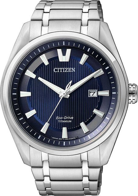 Citizen Armbanduhr, Solar, Titanium, Blau, 42 mm, Herren - Bild 1