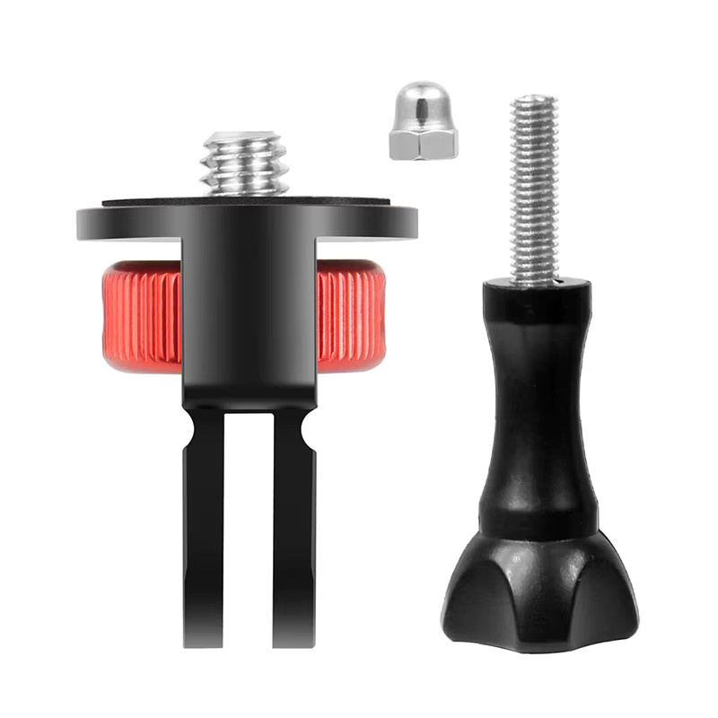 FEICHAO Universeller 1/4 Zoll Mini-Stativ-Adapter in Schwarz mit 360 Grad Drehung und M5 Rändelschraube für GoPro, Insta360 X4, Insta360 X3 und DJI Action-Kameras - Bild 3