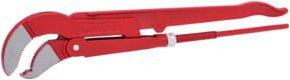 KS Tools 45° gewinkelte Eckrohrzange 3 Zoll in Rot aus Chrom-Vanadium-Stahl - Bild 1