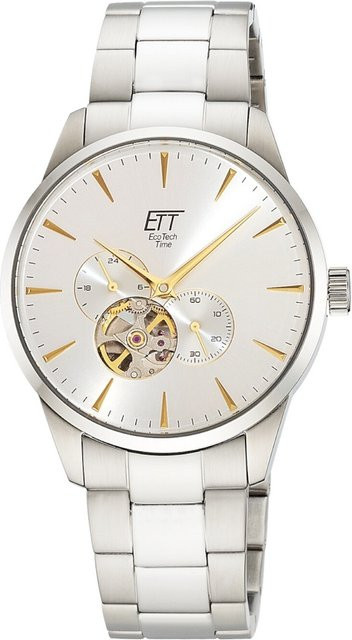 ETT Eco Tech Time Herrenuhr, Automatik, Edelstahl, 40 mm, Silber, 5 ATM - Bild 1