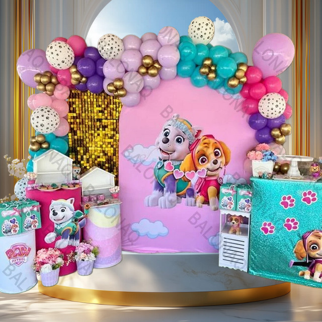 Paw Patrol Ballons, Rettungshund Chase Rubble, Aluminiumfolienballon, 70 Stück - Bild 1