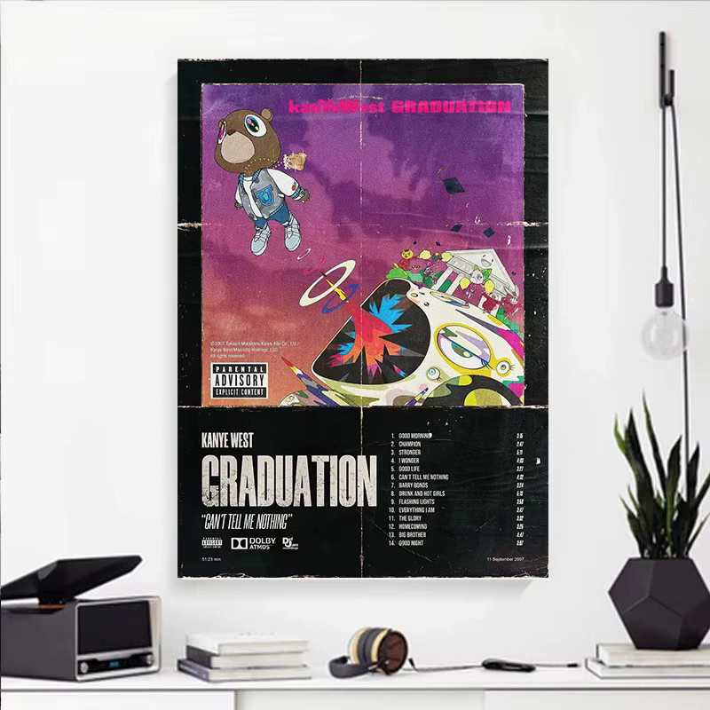 Kanye West Graduation Album Cover Poster als moderne Leinwandmalerei in Mehrfarbig für deine Wanddekoration - Bild 2