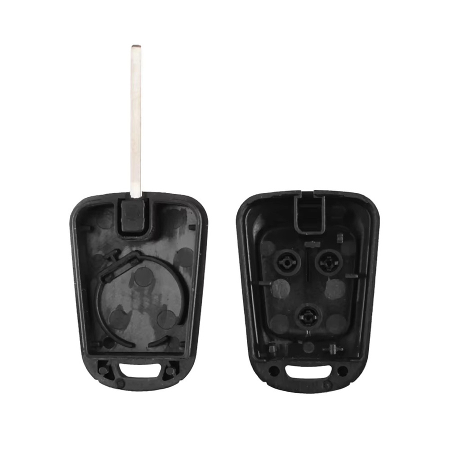KEYYOU Fernbedienung Auto Schlüssel Hülle für Opel Vauxhall Astra J Insignia Zafira Mokka und Chevrolet Aveo Cruze Camaro Sonic Malibu in Schwarz - Bild 3