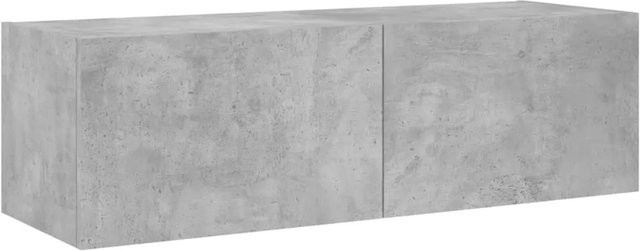 vidaXL TV-Wandschrank mit LED-Leuchten in Betongrau, B/T/H: 100 x 35 x 31 cm - Bild 1