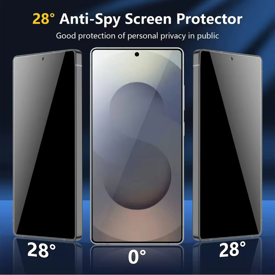 Sichtschutzfolie aus gehärtetem Glas für Samsung Galaxy S26 S25 S24 S23 S22 Ultra und S26 Plus mit Fingerabdruck-Entsperrung, transparent - Bild 2